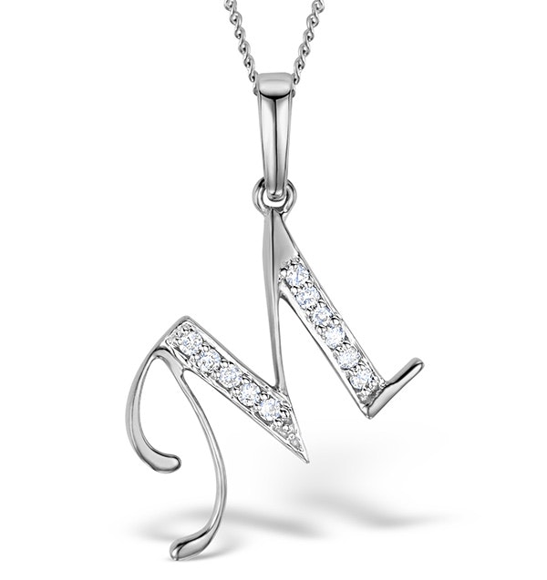 Invisible Necklace With Initial M | Script Initial Pendant Necklace - KIS  Jewelry